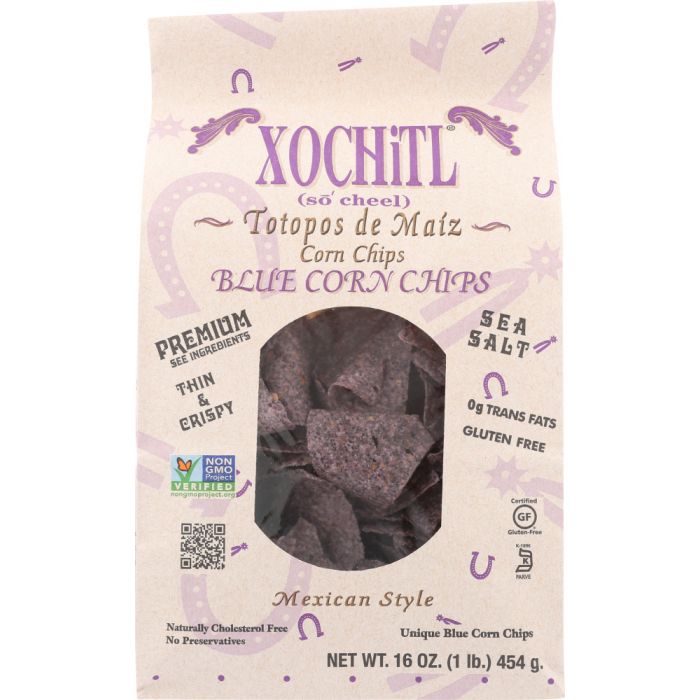 XOCHITL: Corn Chips Organic Blue Corn, 16 oz