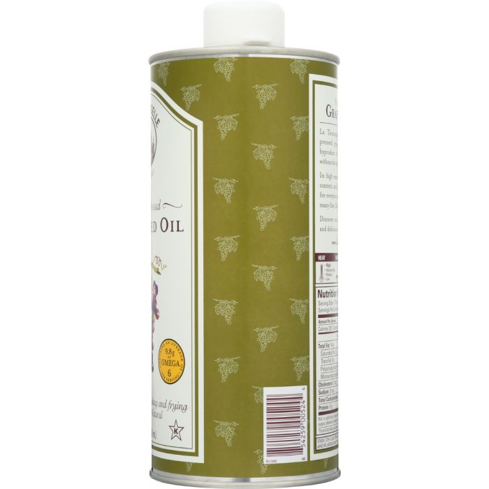 LA TOURANGELLE: Grapeseed Oil, 750 ml