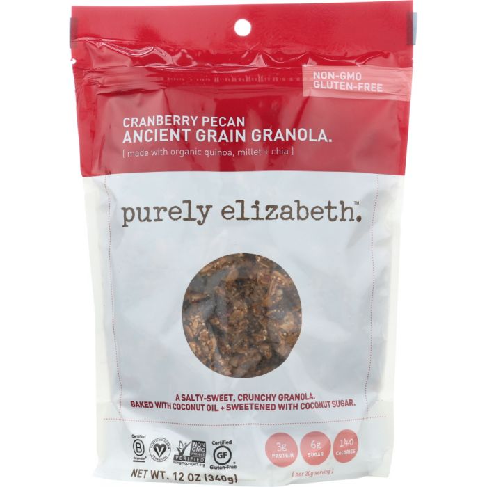 PURELY ELIZABETH: Cranberry Pecan Ancient Grain Granola, 12 oz