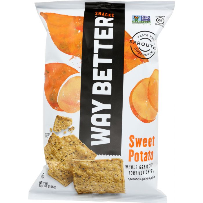 WAY BETTER SNACKS: Simply Sweeet Potato Corn Tortilla Chips, 5.5 oz