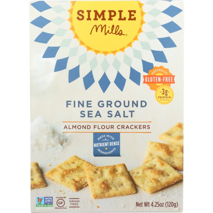 SIMPLE MILLS: Fine Ground Sea Salt Crackers, 4.25 oz