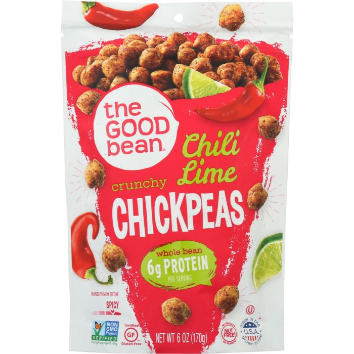 THE GOOD BEAN: Crispy Crunchy Chickpeas Smoky Chili And Lime, 6 oz