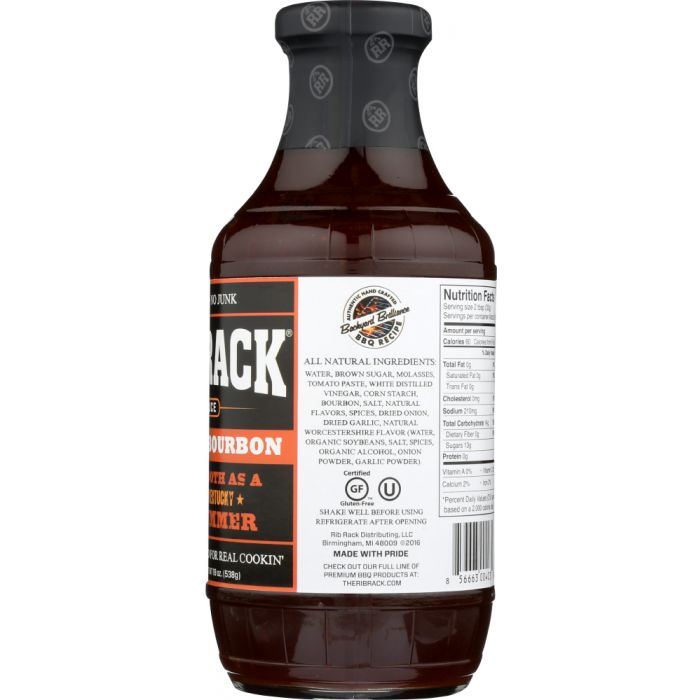 RIB RACK: Southern Bourbon BBQ Sauce, 19 oz