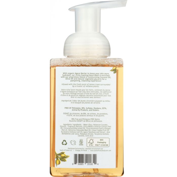 SOUTH OF FRANCE: Hand Wash Foam Lemon Verbena, 8 fo