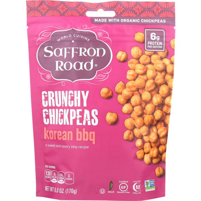 SAFFRON ROAD: Korean BBQ Crunchy Chickpeas, 6 oz