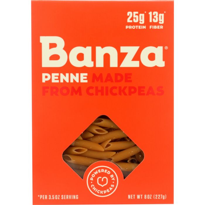 BANZA: Penne Chickpea Pasta, 8 oz