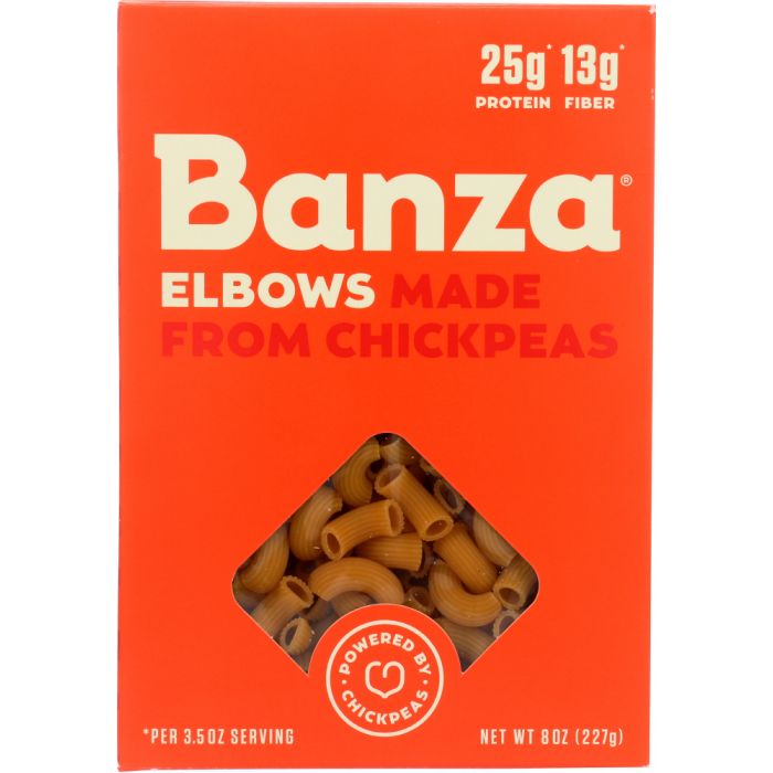 BANZA: Elbows Chickpea Pasta, 8 oz