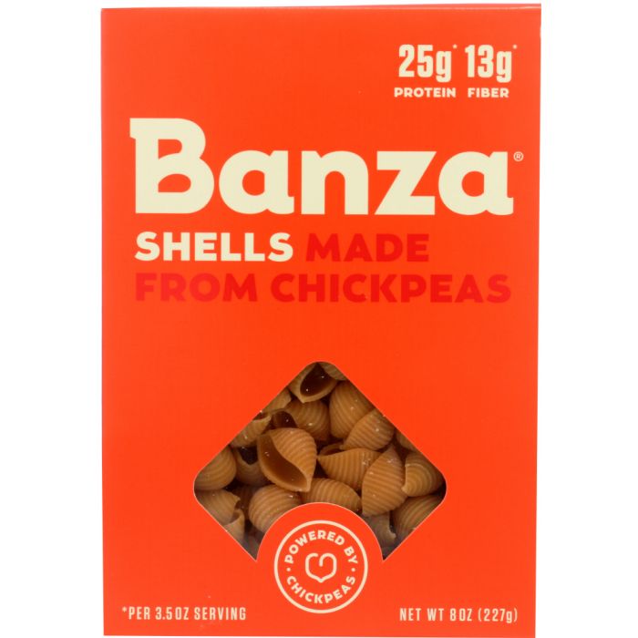 BANZA: Shells Chickpea Pasta, 8 oz