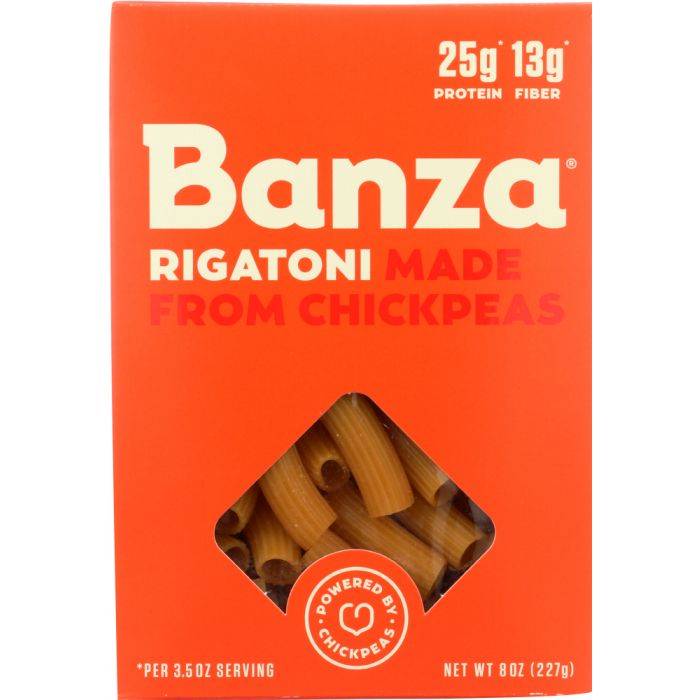 BANZA: Rigatoni Chickpea Pasta, 8 oz