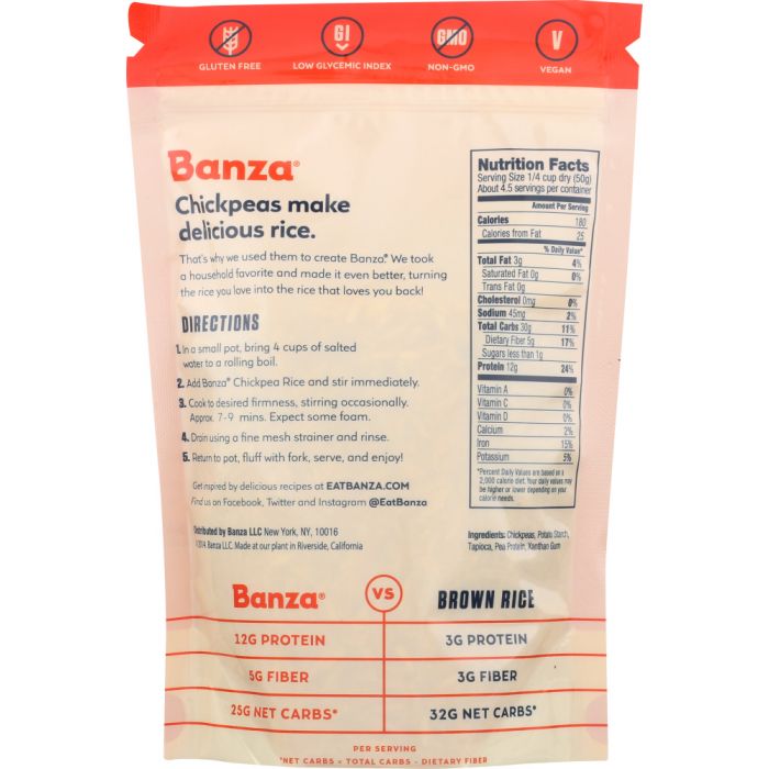 BANZA: Chickpea Rice, 8 oz