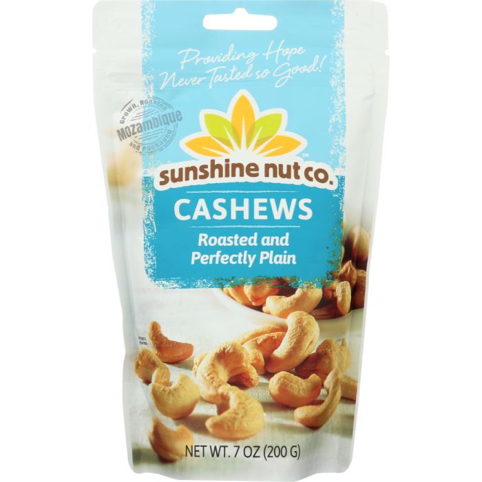 SUNSHINE NUT COMPANY: Cashews Roasted Plain, 7 oz