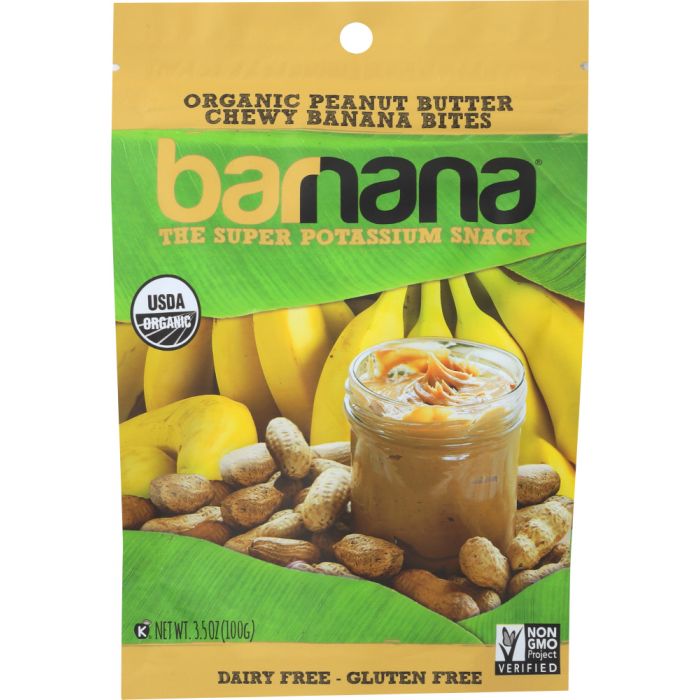 BARNANA: Organic Peanut Butter Chewy Banana Bites, 3.5 oz