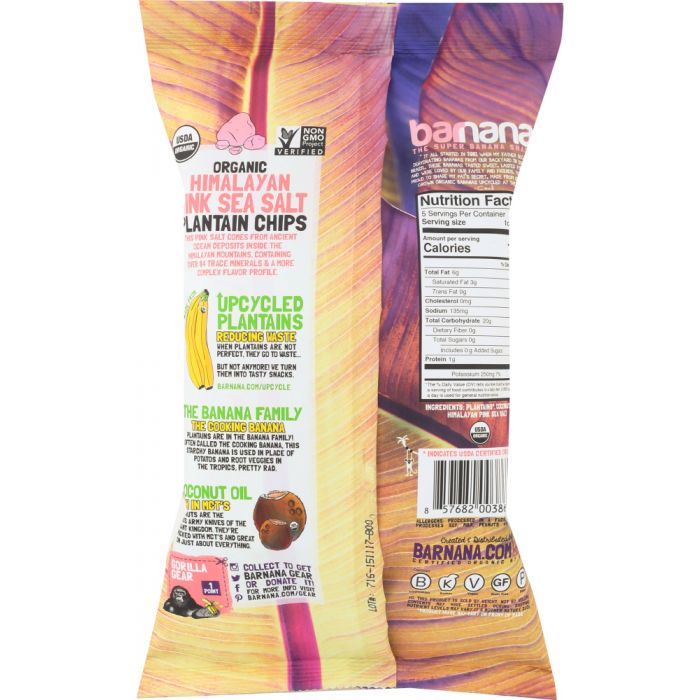 BARNANA: Himalayan Pink Sea Salt Plantain Chips, 5 oz