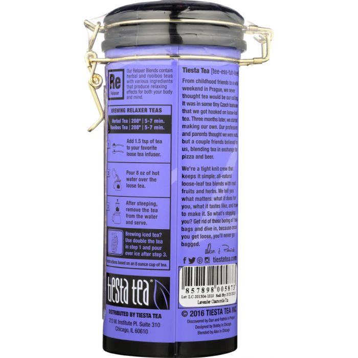 TIESTA TEA: Tea Lavender Chamomile Relaxer Tin, 2 oz