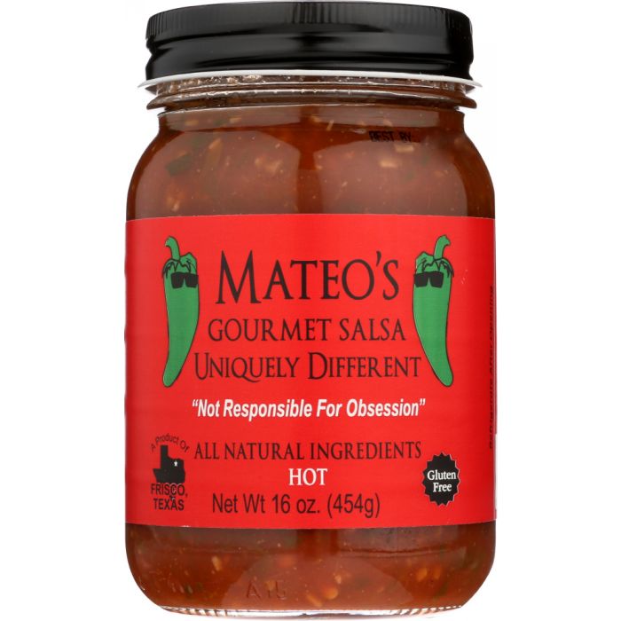 MATEO'S: Gourmet Hot Salsa, 16 Oz