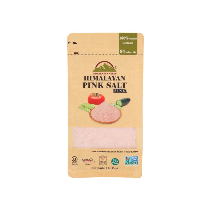 HIMALAYAN CHEF: Salt Himalyn Pnk Fine Zip, 16 oz