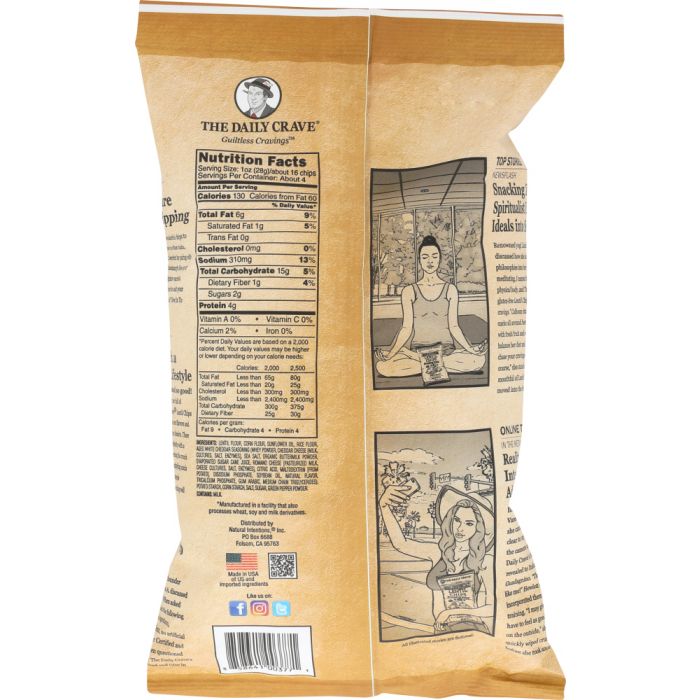 THE DAILY CRAVE: Aged White Cheddar Lentil Chips, 4.25 oz