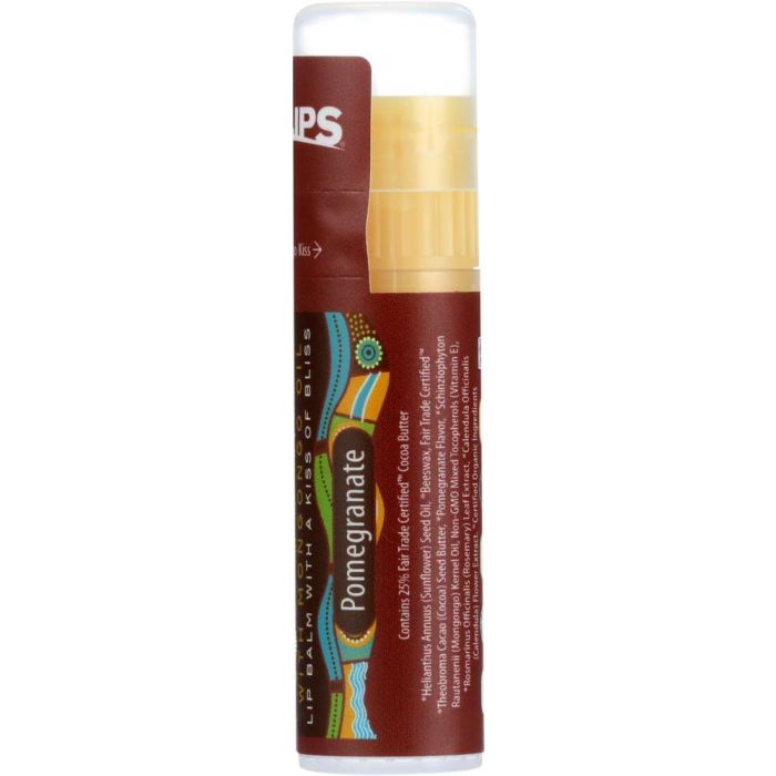 ECO LIPS: Mongo Kiss Pomegranate Lip Balm, 0.25 oz