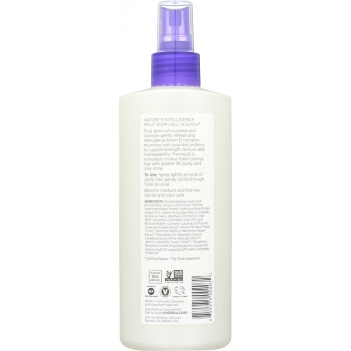 ANDALOU NATURALS: Full Volume Style Spray Lavender and Biotin, 8.2 Oz