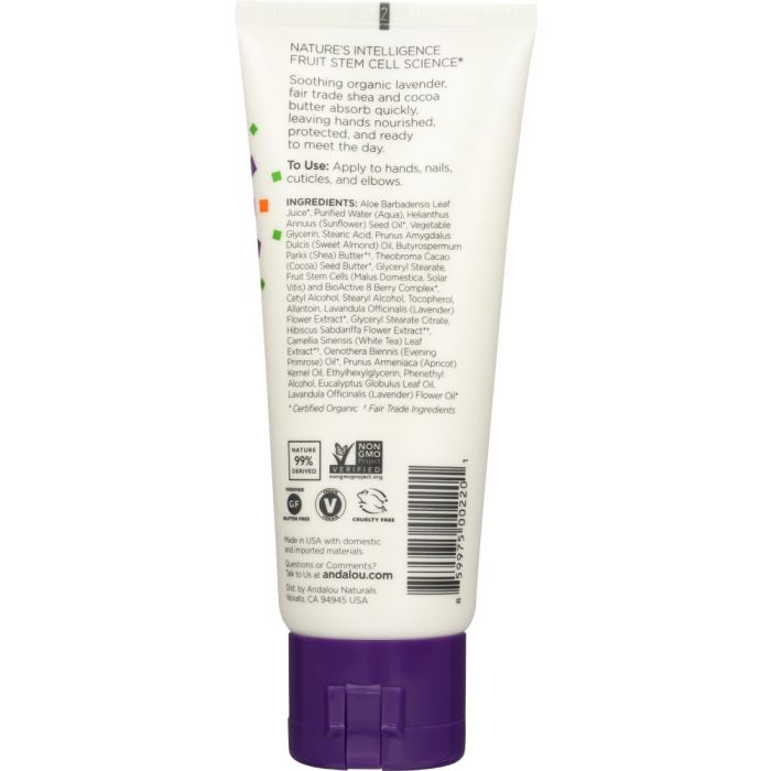 ANDALOU NATURALS: A Path of Light Hand Cream Lavender, 3.4 Oz