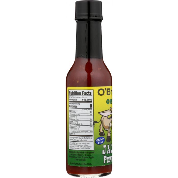 O BROTHERS: Hot Sauce Jalapeno Organic, 5 oz