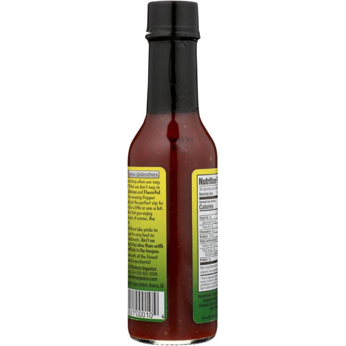 O BROTHERS: Hot Sauce Jalapeno Organic, 5 oz