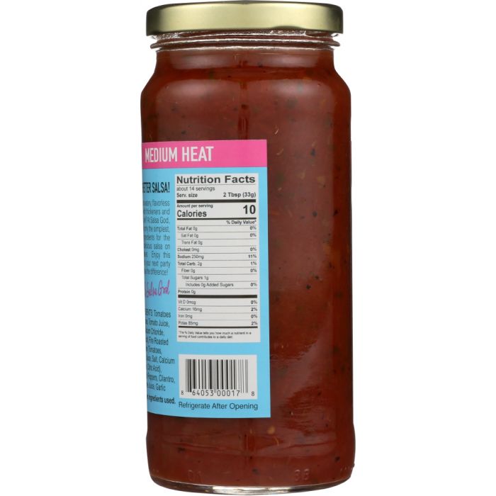 SALSA GOD: Salsa Medium Fire Roasted Red, 16 oz