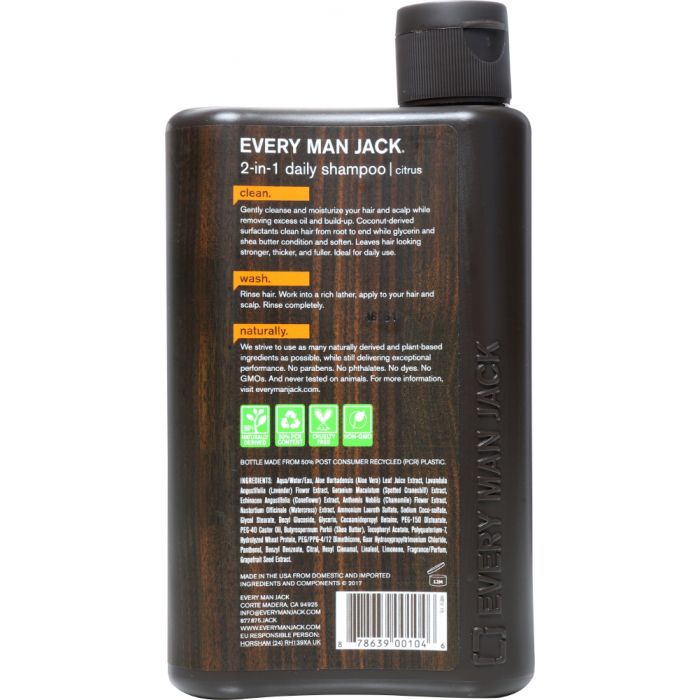 EVERY MAN JACK: 2-in-1 Daily Shampoo + Conditioner, 13.5 oz