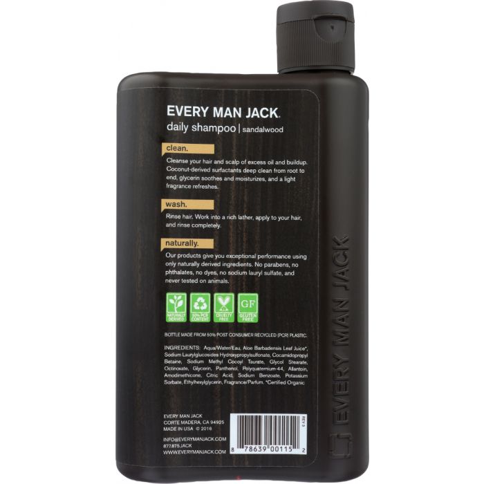 EVERY MAN JACK: Sandalwood Shampoo, 13.5 oz