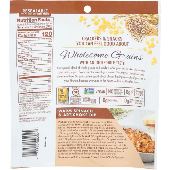 CRUNCHMASTER: Multi-Grain Sea Salt Crackers, 4 oz