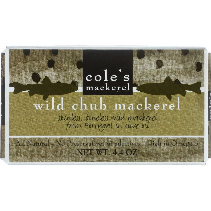 COLE'S: Wild Mackerel in Olive Oil, 4.4 oz