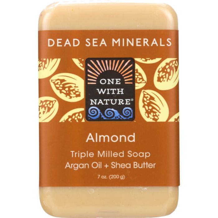 ONE WITH NATURE: Almond Dead Sea Minerals Soap Bar, 7 oz