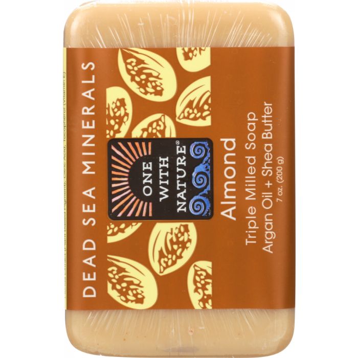 ONE WITH NATURE: Almond Dead Sea Minerals Soap Bar, 7 oz