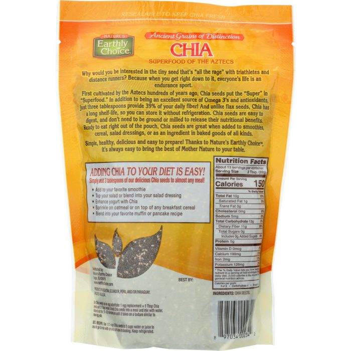 NATURES EARTHLY CHOICE: Chia Superfood, 12 oz