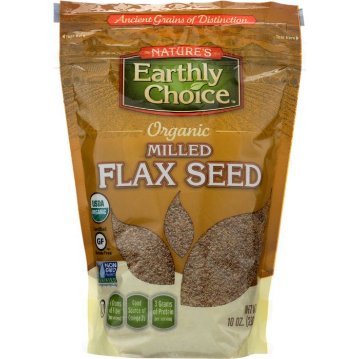 NATURES EARTHLY CHOICE: Organic Milled Flax Seeds, 10 oz