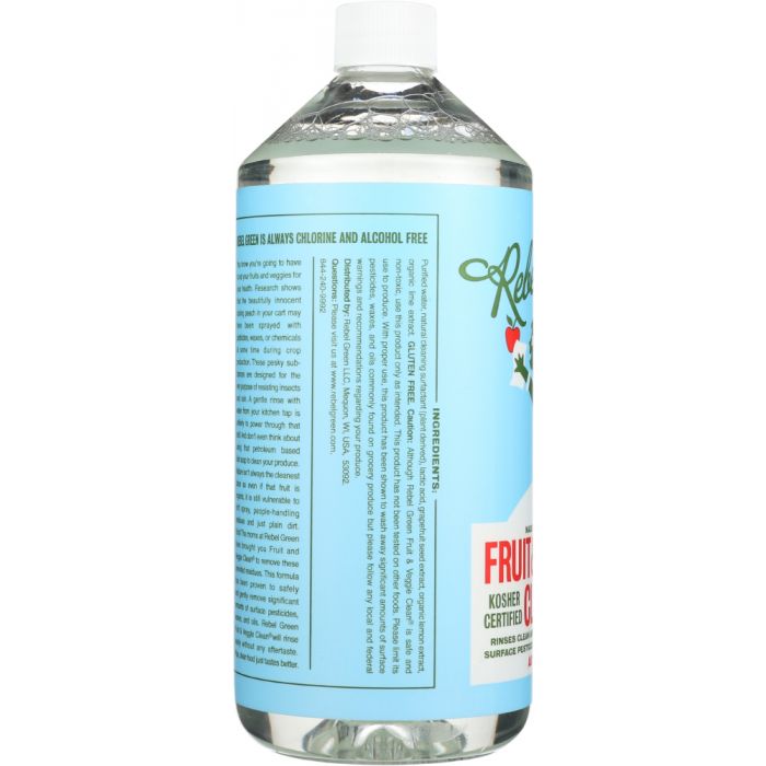 REBEL GREEN: Fruit and Veggie Clean Refill, 34 oz