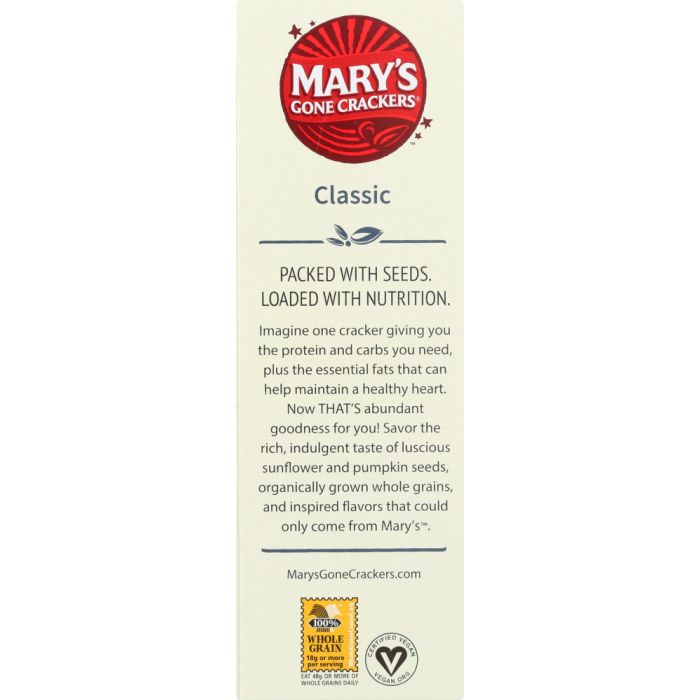 MARY'S GONE CRACKERS: Organic Gluten Free Super Seed Crackers, 5.5 oz