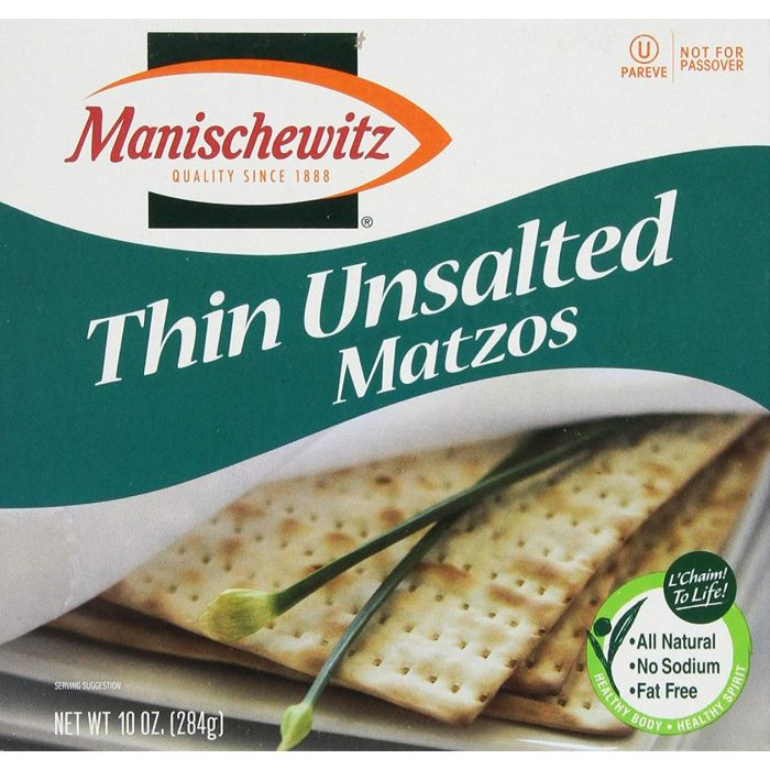 MANISCHEWITZ: Thin Unsalted Matzos, 10 oz