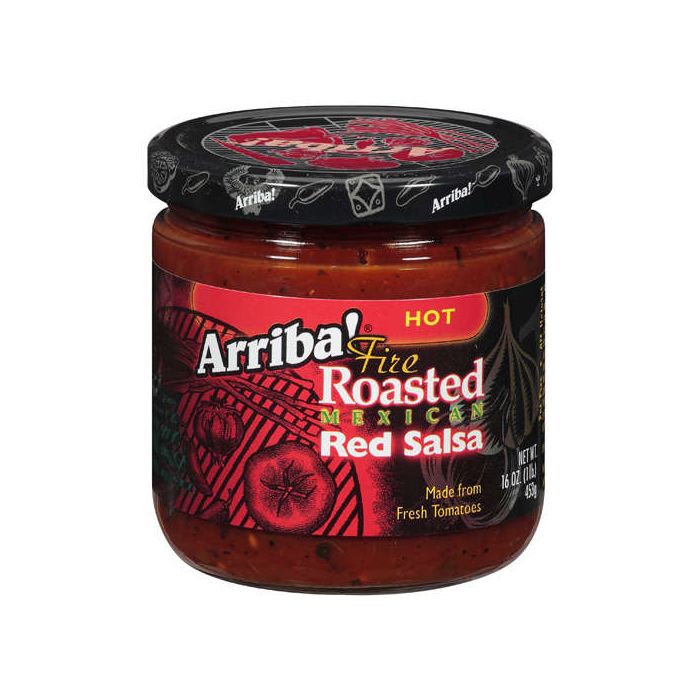 ARRIBA: Fire Roasted Hot Mexican Red Salsa, 16 Oz