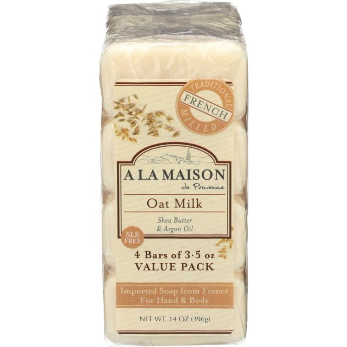 A LA MAISON: Oat Milk Soap Bar 4pk, 14 oz