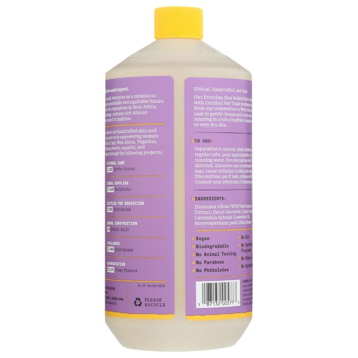 ALAFFIA: Everyday Shea Bubble Bath Lavender, 32 fo