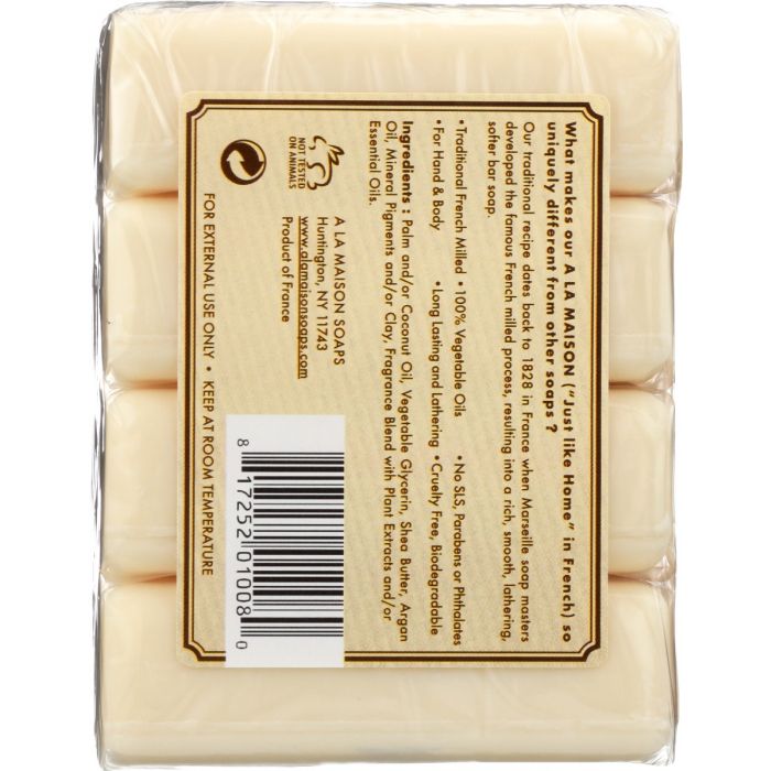 A LA MAISON: Oat Milk Soap Bar 4pk, 14 oz