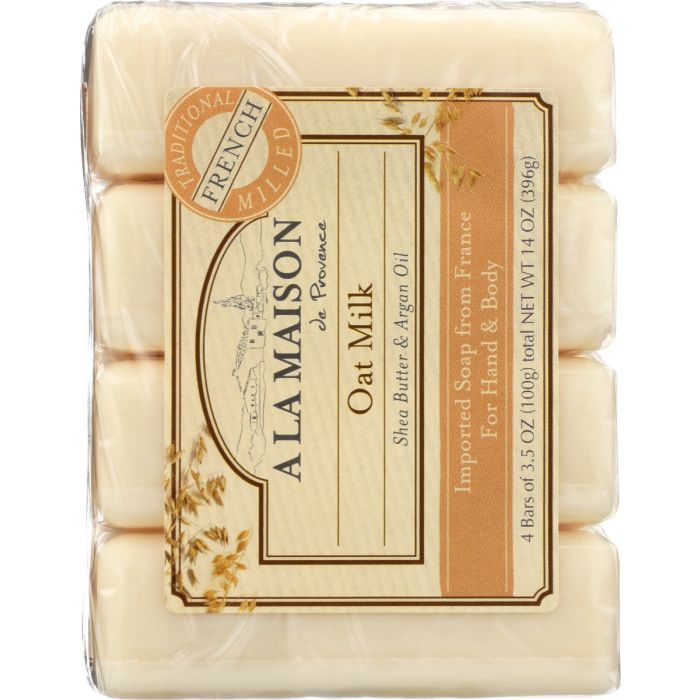 A LA MAISON: Oat Milk Soap Bar 4pk, 14 oz