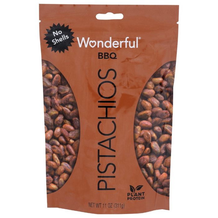 WONDERFUL PISTACHIOS: BBQ No Shells, 11 oz