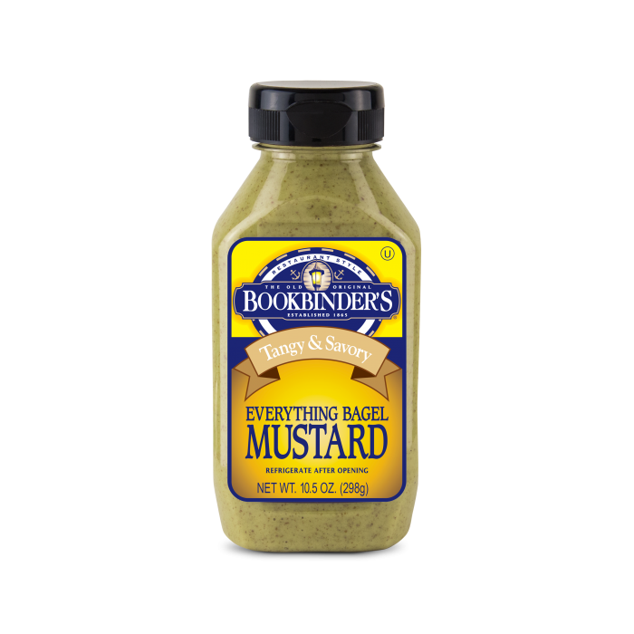 BOOKBINDERS: Mustard Everything Bagel, 10.5 oz