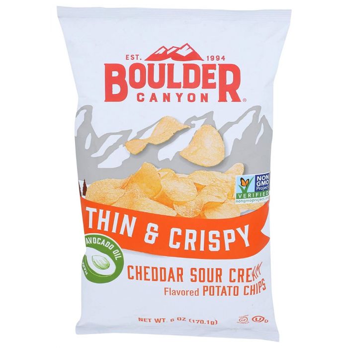 BOULDER CANYON: Cheddar Sour Cream Potato Chips, 6 oz