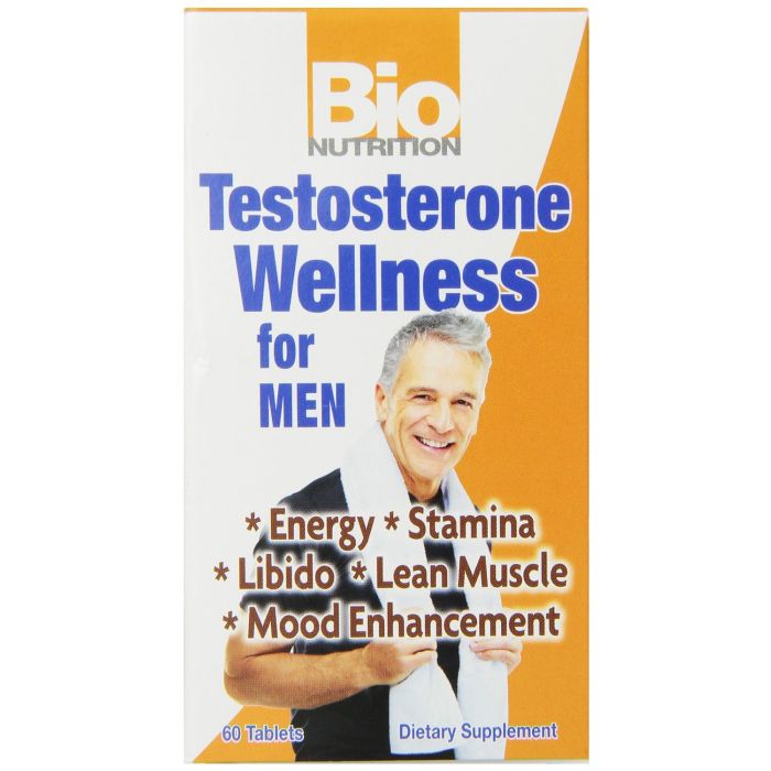 BIO NUTRITION: Testosterone Wellness for Men, 60 tablets