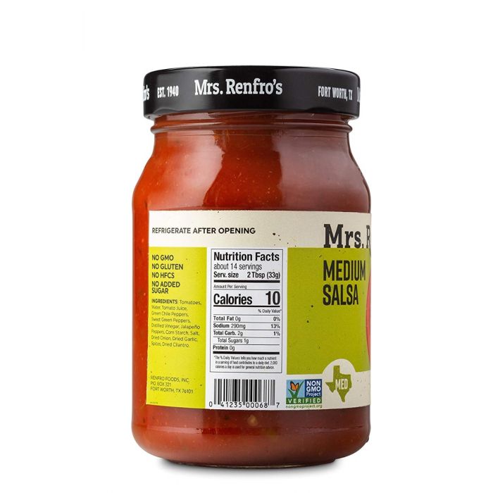 MRS RENFRO: Salsa Picante Medium, 16 oz