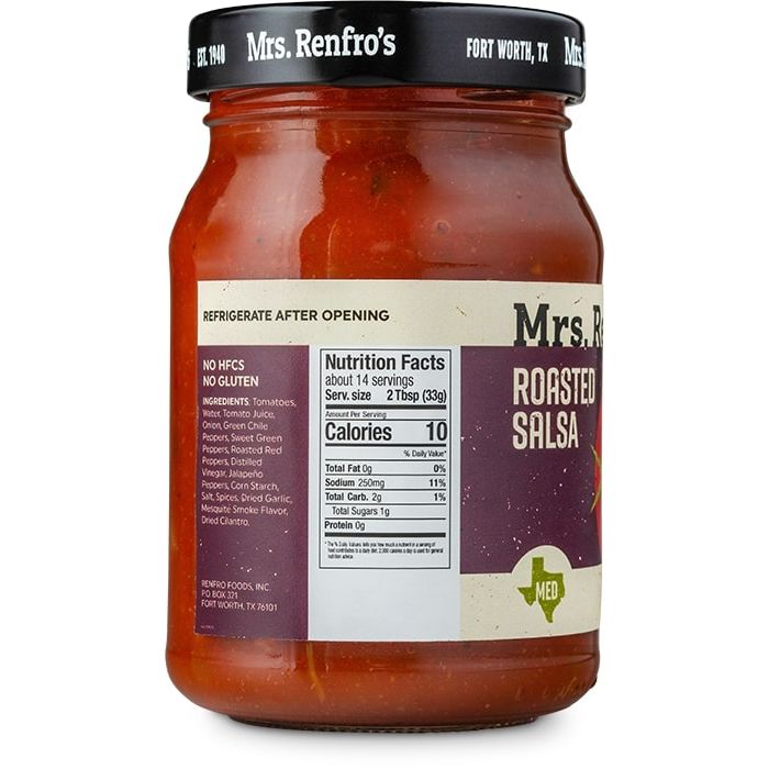 MRS RENFRO: Salsa Roasted, 16 oz