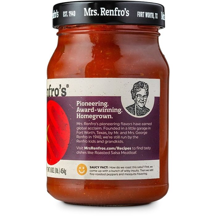 MRS RENFRO: Salsa Roasted, 16 oz